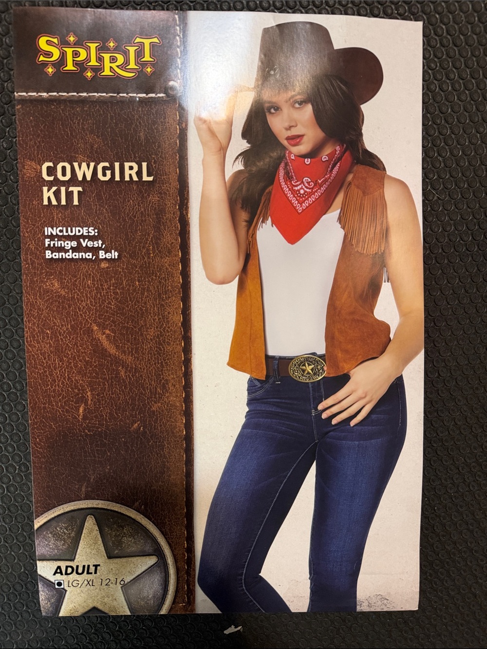 Spirit Cowgirl Kit - Brown Hat & Vest with Red Bandana